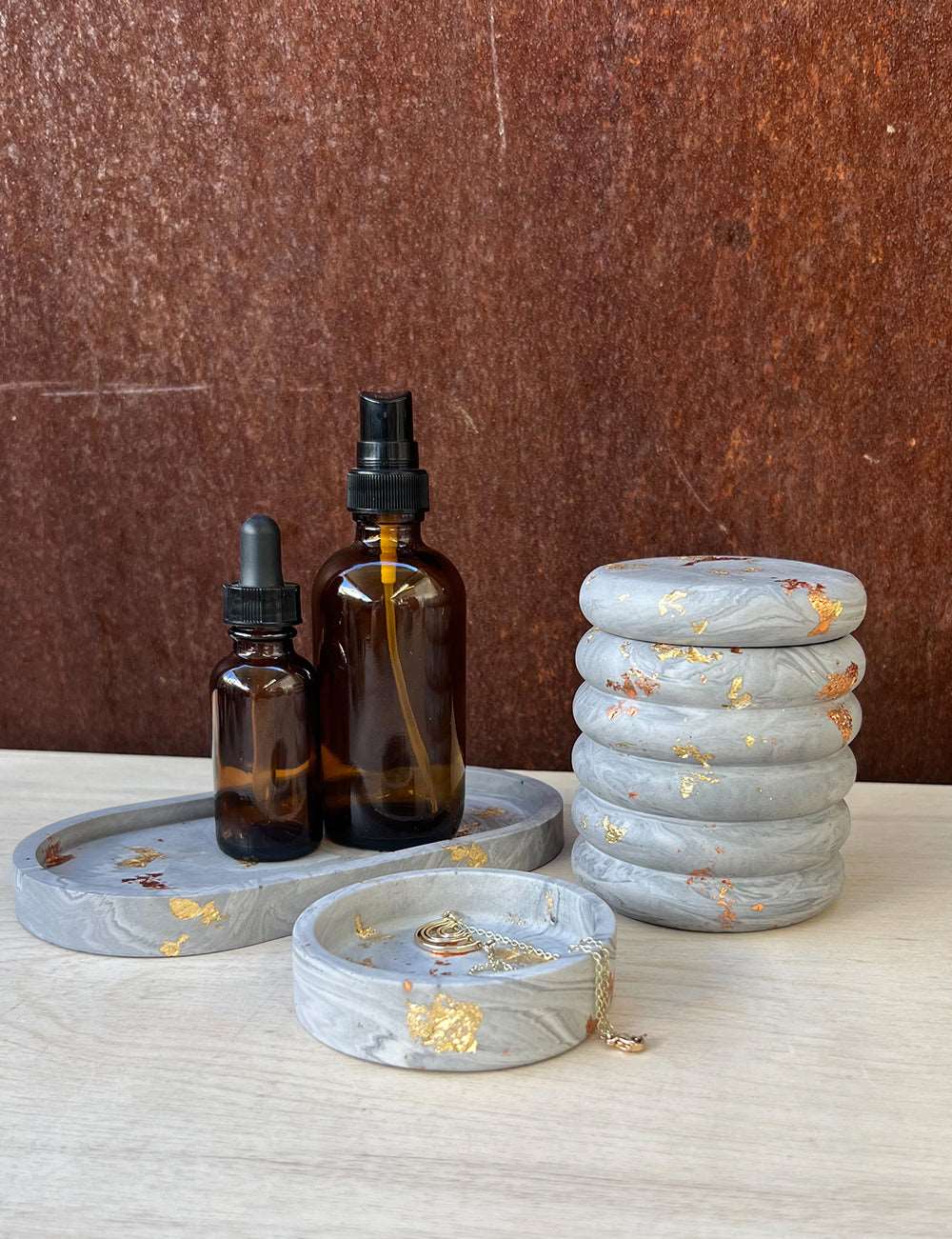 Gold Rush Oval Tray