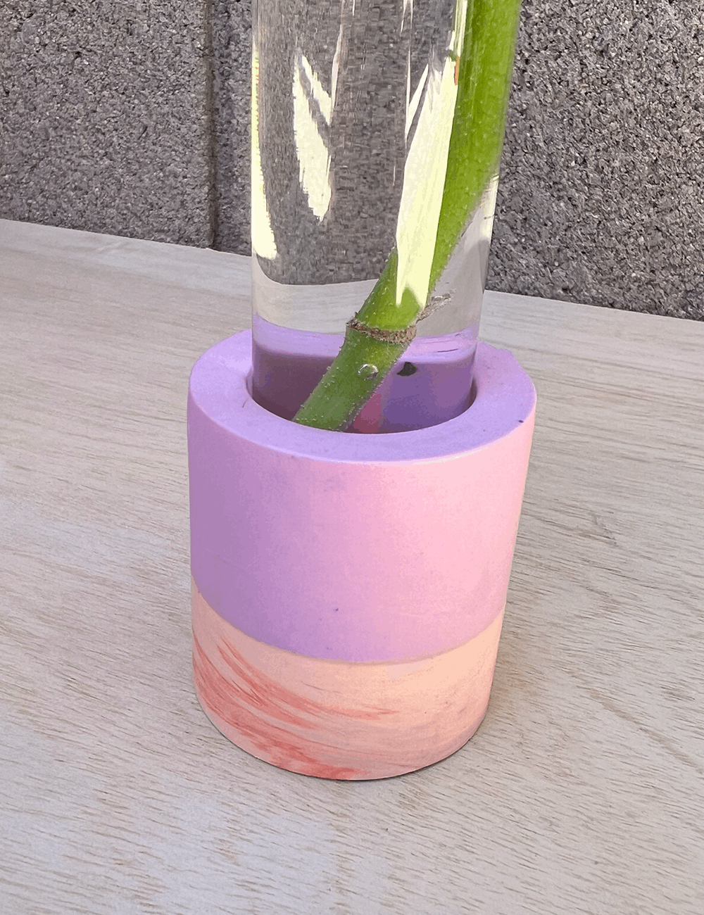 One of a Kind Two-tone Cotton Candy Swirl Cylinder Propagation Station