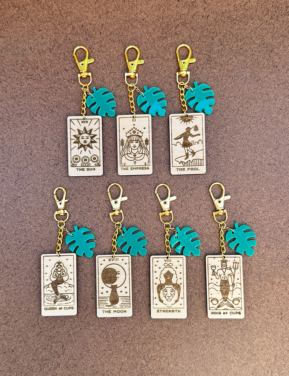 Tarot Card Bag Charm / Key Clip