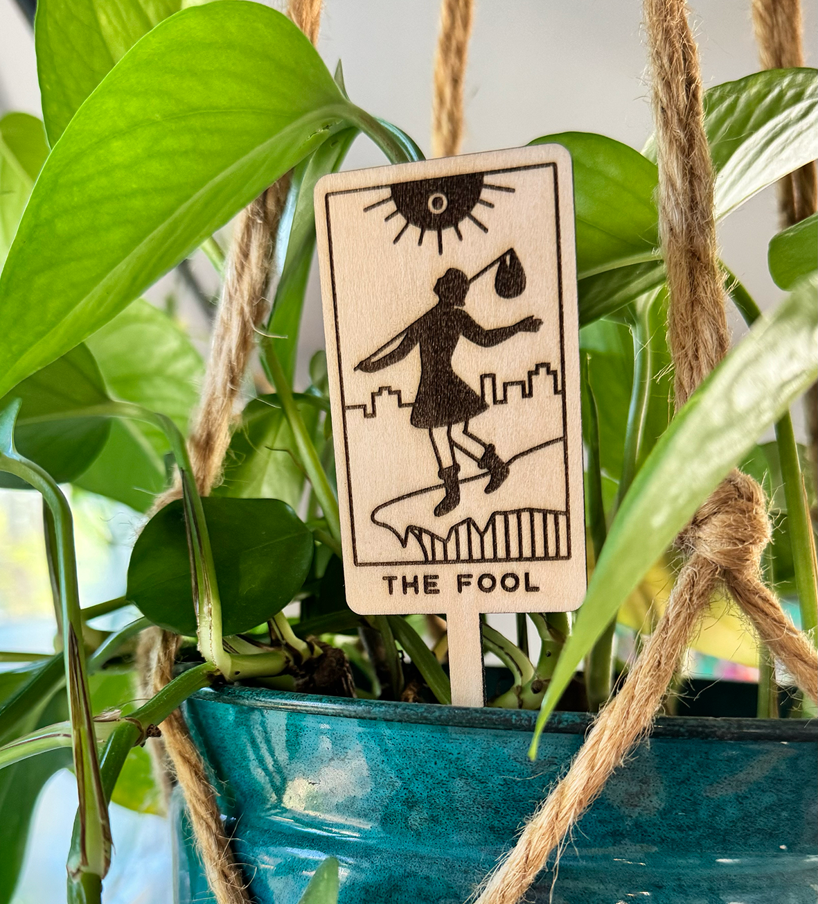 Tarot Card Plant Stake