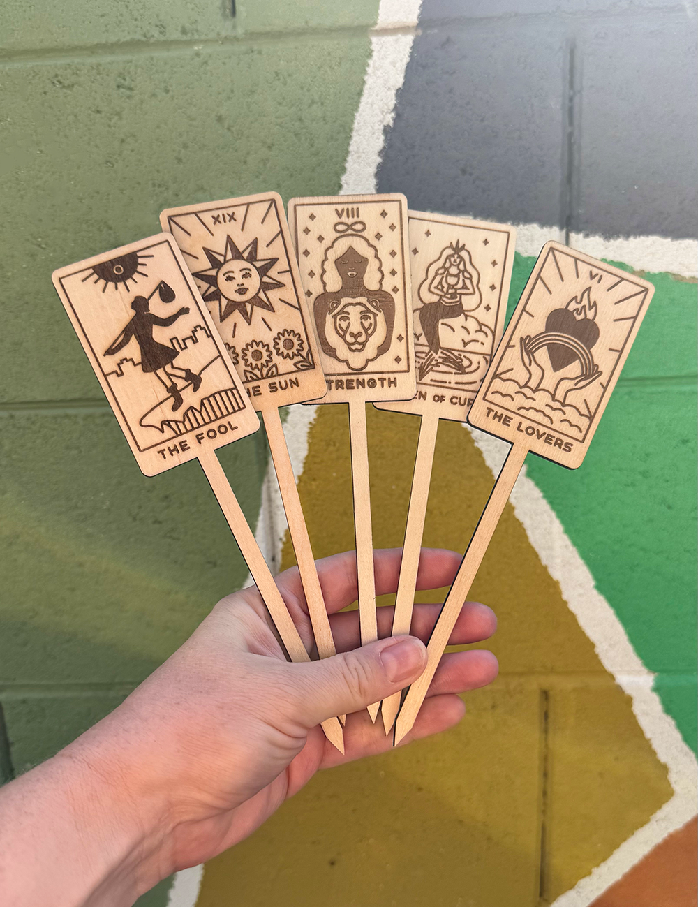 Tarot Card Plant Stake