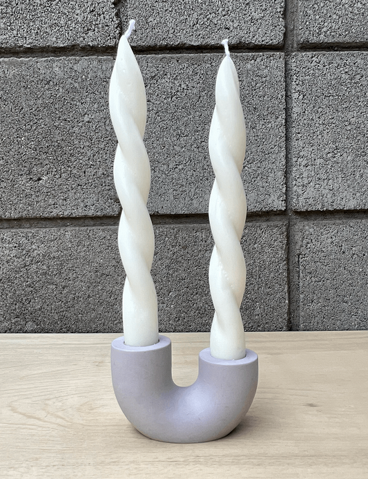 One of a Kind Lavender U-Shape Candle Holder