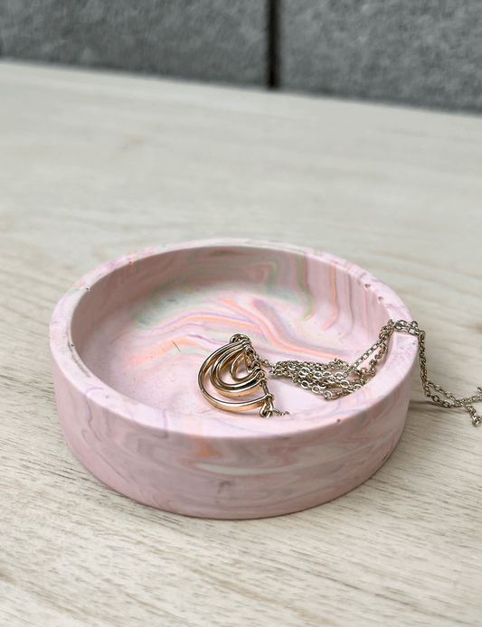 One of a Kind Pastel Swirl Jewelry Dish