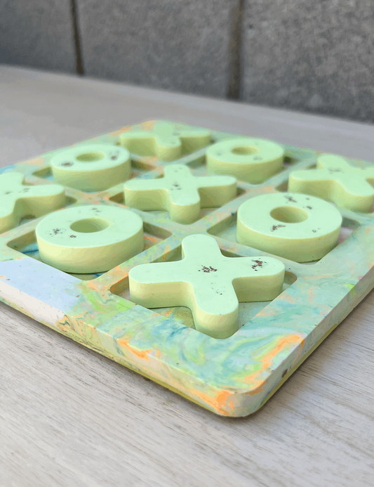 One of a Kind Neon Swirl Tic Tac Toe