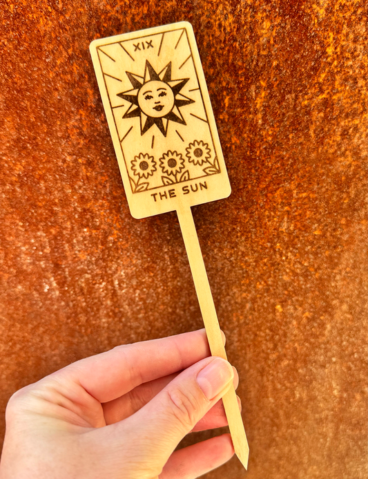 Tarot Card Plant Stake