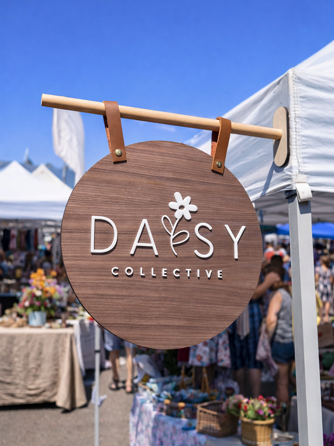 Hanging Market Sign with Magnetic Mount