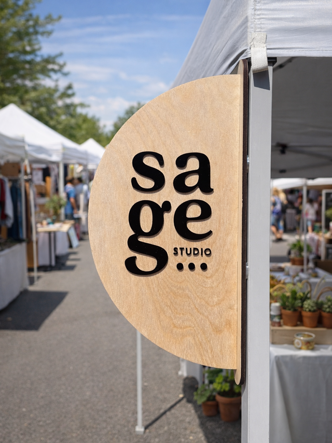 Modern Magnetic Blade Market Sign